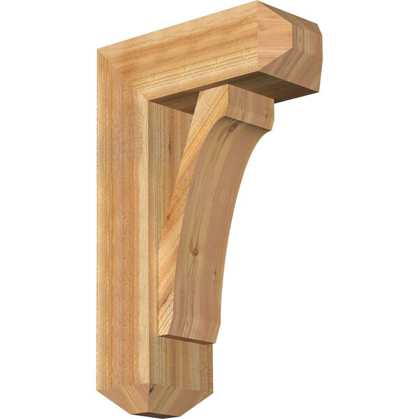 Ekena Millwork Legacy Craftsman Rough Sawn Bracket w/ Offset Brace, Western Red Cedar, 8"W x 20"D x 32"H BKT0806X20X32LEC04RWR - main